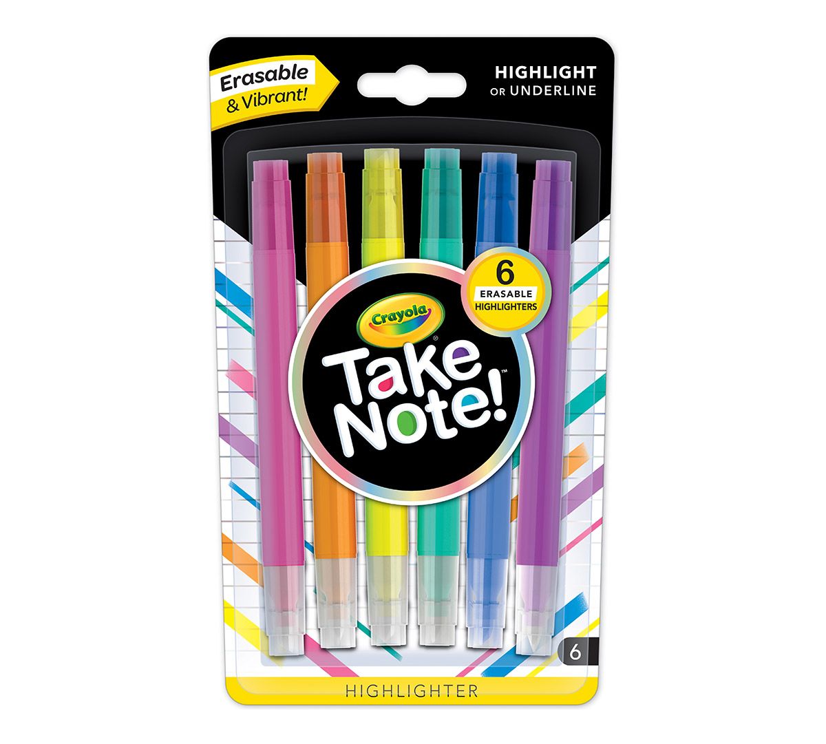 Take Note Erasable Highlighters Set of 6 | Bookazine HK