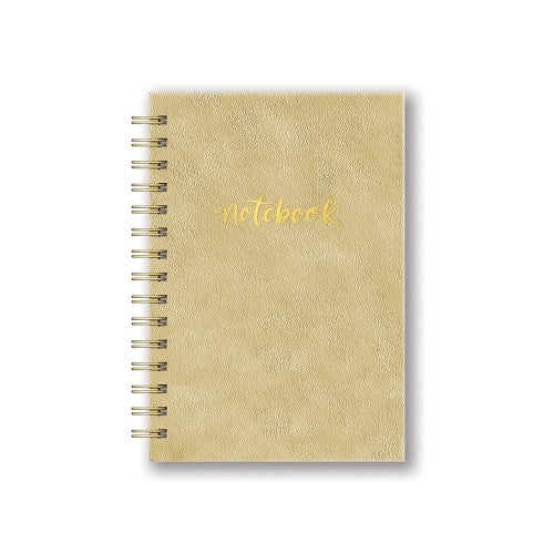 Leatheresq Spiral Notebook Gold Rush
