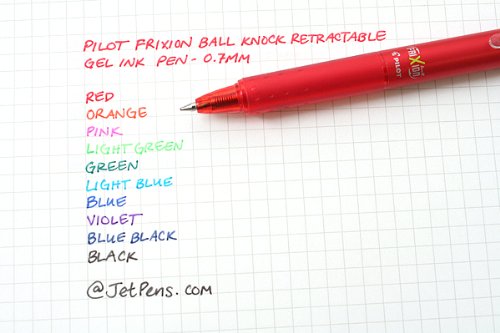 Pilot FriXion Ball Knock Retractable Gel Ink Pen - 0.7 Mm - Violet