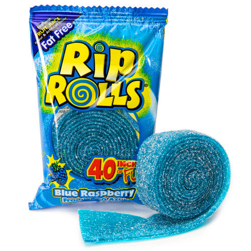 Rip Rolls Sour Blue Raspberry 1.4Oz