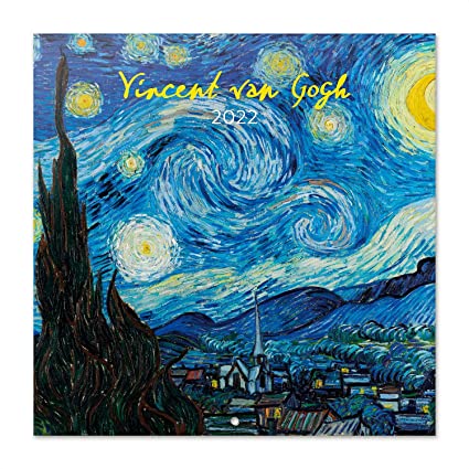 Official Van Gogh Wall Calendar, September 2021 - December 2022 Monthly Planner (16 Months), 12&quot; x 12&quot;, Square Wall Calendar 2022, Family Planner Calendar 2022, Art Calendar