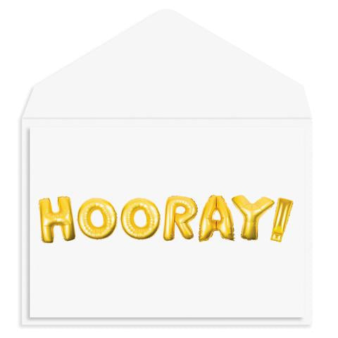 Hooray Balloons Congratulations Card - Bookazine