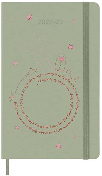 Moleskine Limited Edition Le Petit Prince 18 Month 2022-2023 Weekly Planner, Hard Cover, Large (5&quot; x 8.25&quot;), Rose