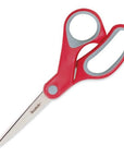 Scotch Multi-Purpose Scissors, 7" Length, Straight, Gray/Red, 1 Each