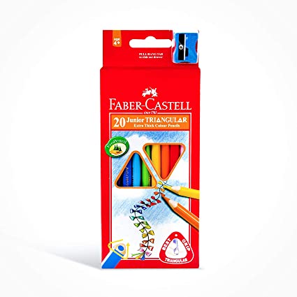 Junior Grip Colour Pencils Box 20 Triangular