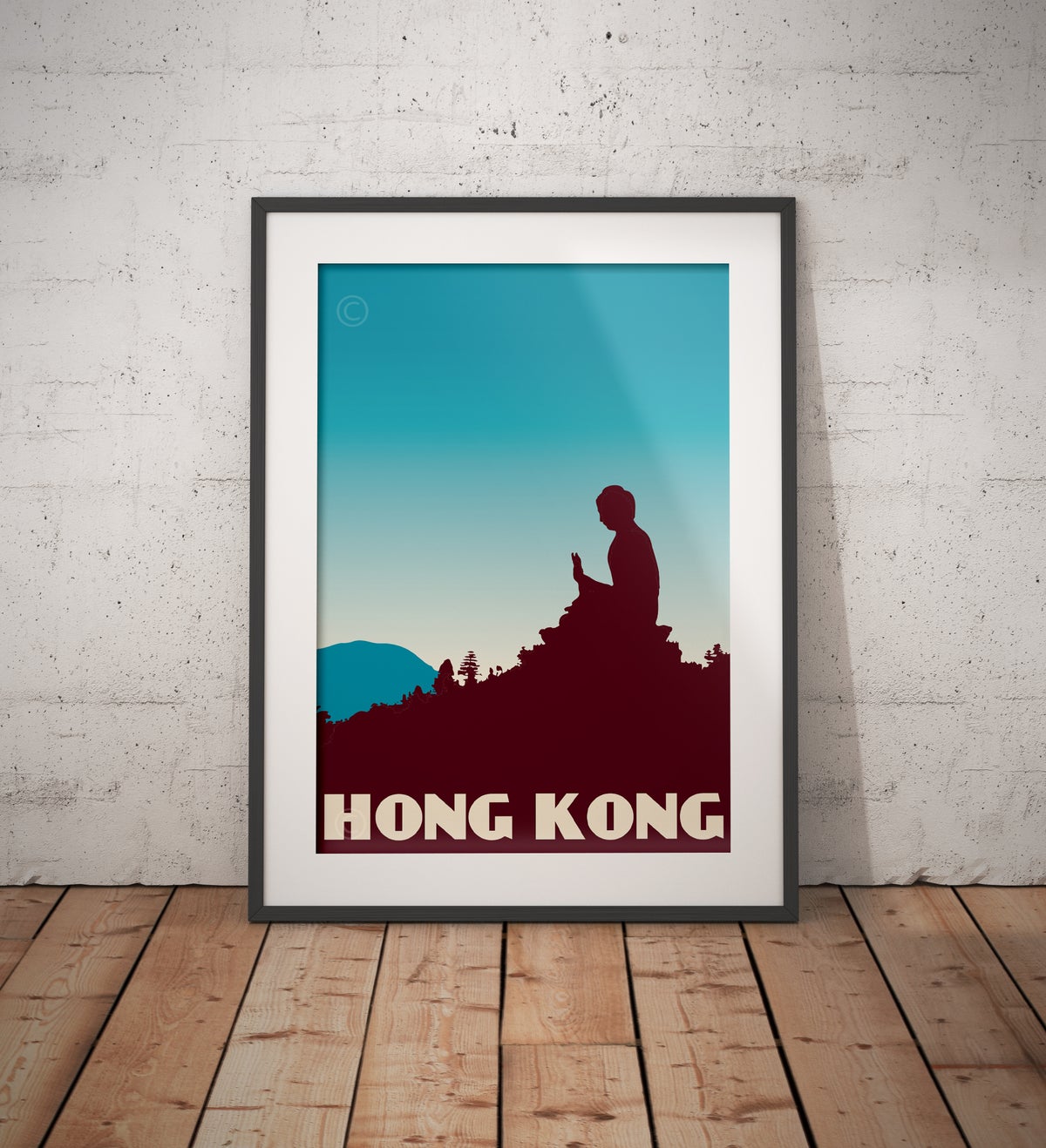Hong Kong Buddha Blue Fine Art Print | Bookazine HK