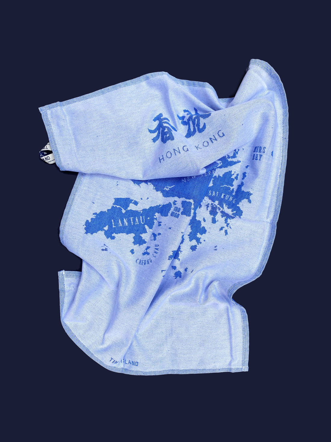 Hong Kong Blue Tea Towel Set Of 2 | Bookazine HK
