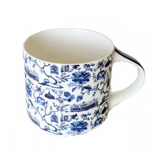 Toile Festive Mug Blue & Silver | Bookazine HK