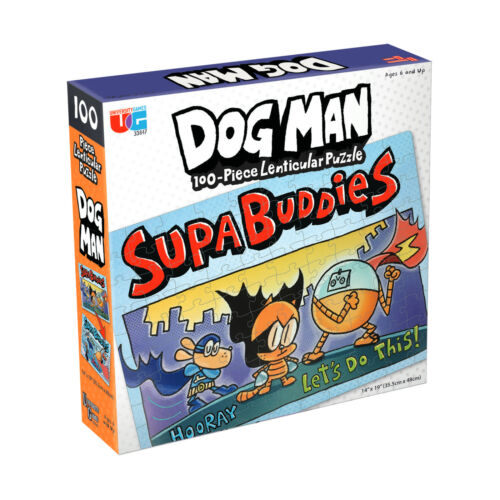 Dog Man Supa Buddies 100Pc Lenticular Puzzle